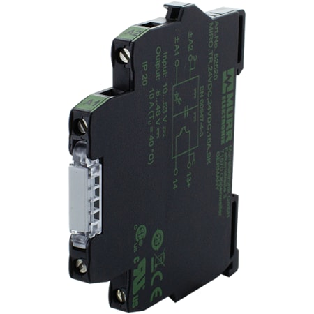 Murrelektronik MIRO TR 24VDC 10A SK OPTO-COUPLER MODULE, IN: 53 VDC - OUT: 48 VDC / 10 A, 6, 2 mm screw terminal 52520